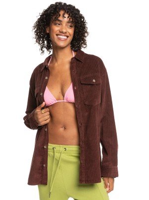 Bundy Roxy Let It Go Corduroy Long Sleeve | RDOJ-97642