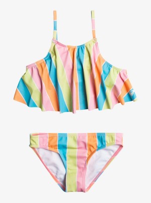 Dívčí Plavky Roxy Colors Of The Sun Two Piece Flutter Set | VNGH-87405