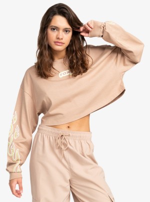 Topy Roxy Active Sbírka Cropped Oversized Long Sleeve | IZQG-62184