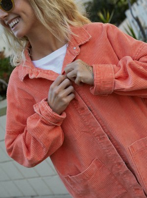 Topy Roxy Kick Back Washed Corduroy Long Sleeve | TLMX-69702