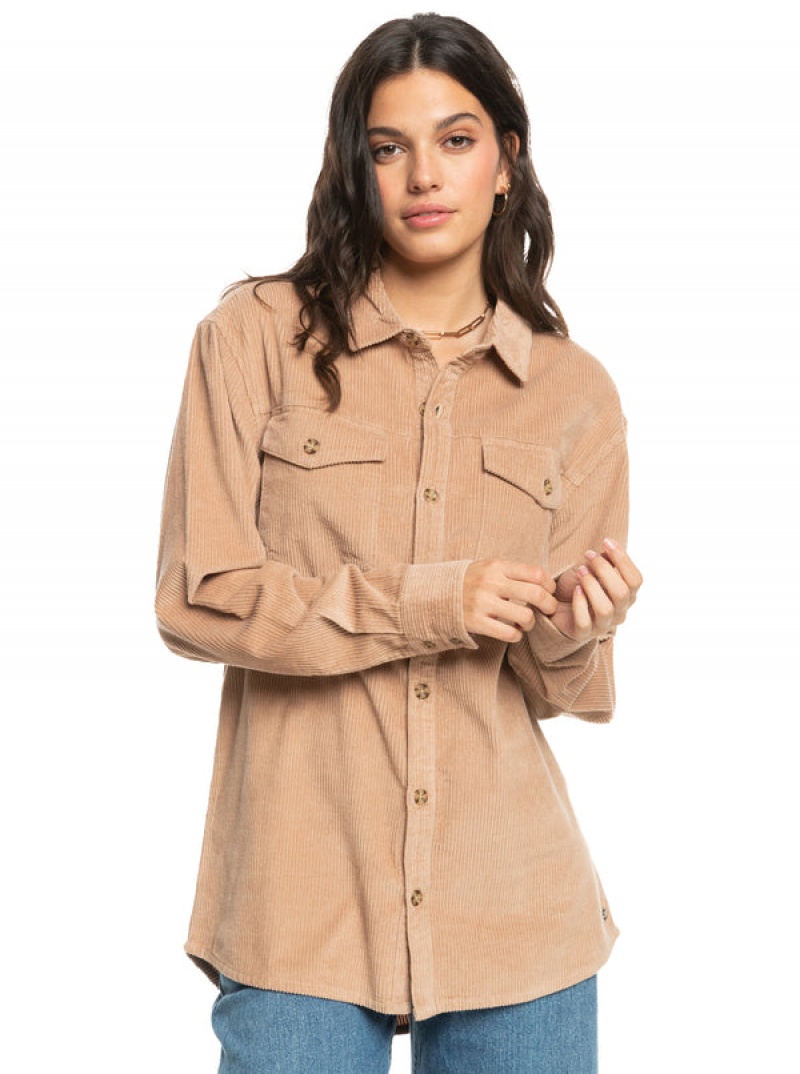 Bundy Roxy Let It Go Corduroy Long Sleeve | XOHV-05689
