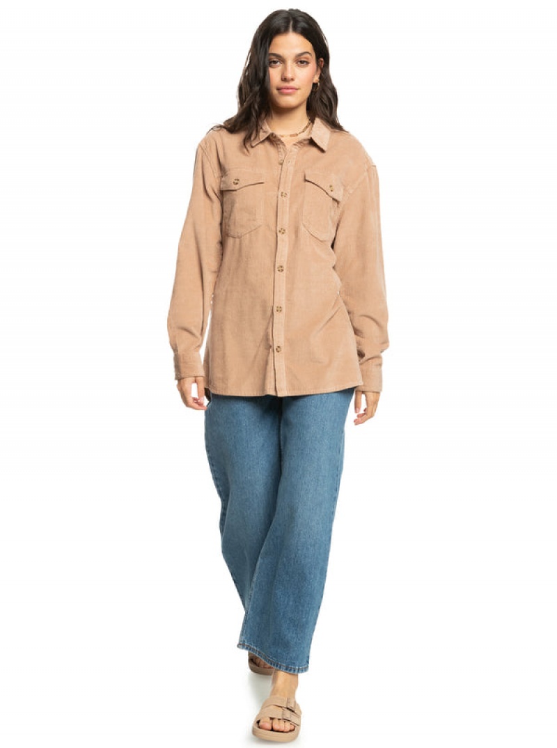 Bundy Roxy Let It Go Corduroy Long Sleeve | XOHV-05689