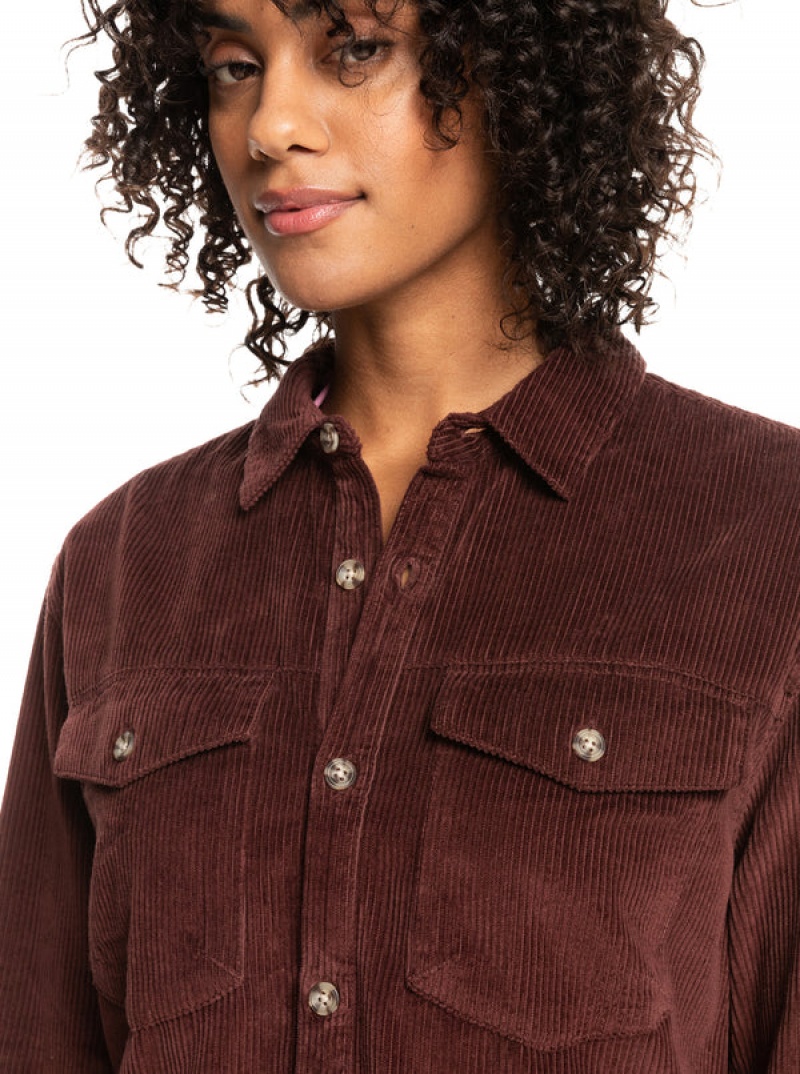 Bundy Roxy Let It Go Corduroy Long Sleeve | RDOJ-97642
