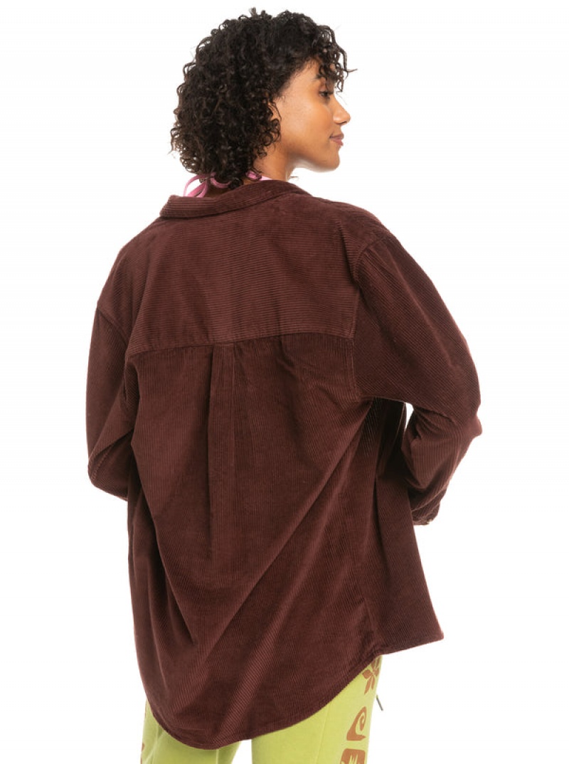 Bundy Roxy Let It Go Corduroy Long Sleeve | RDOJ-97642