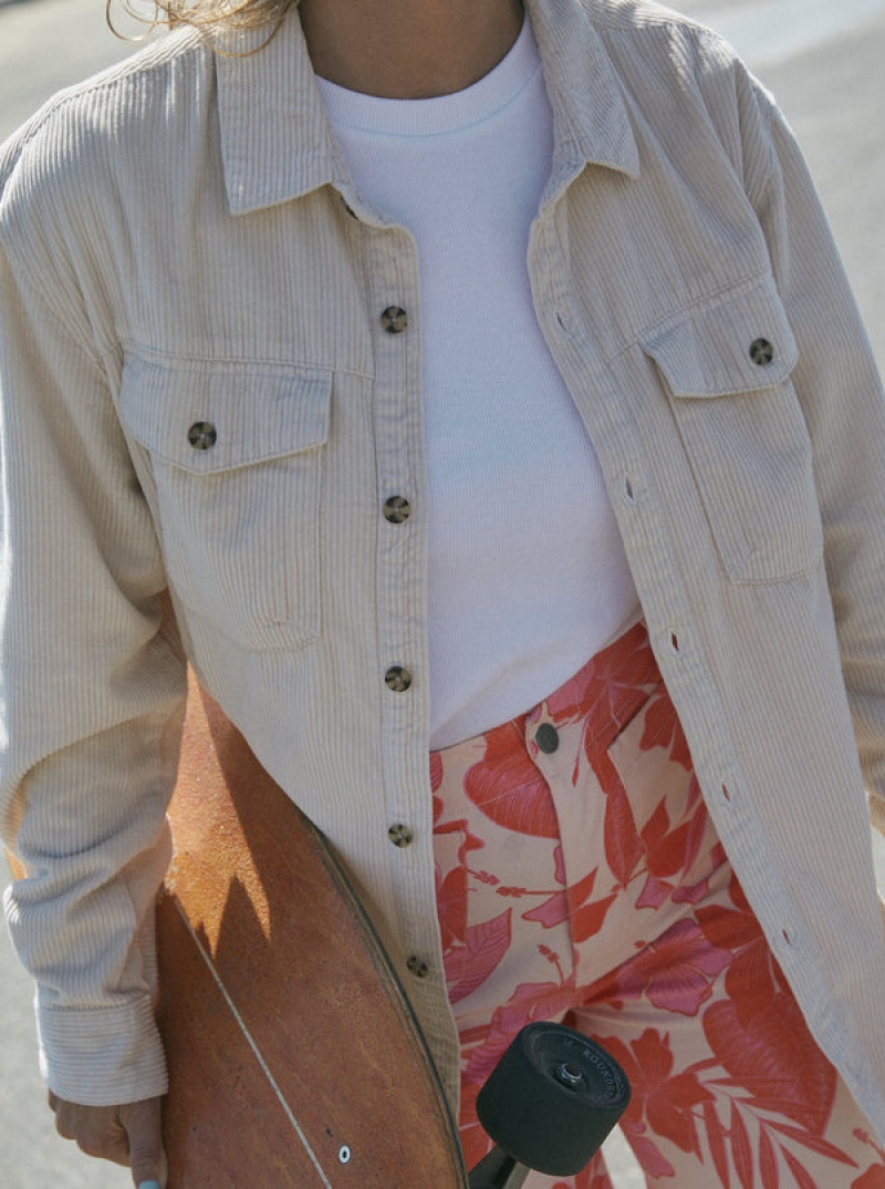 Bundy Roxy Let It Go Corduroy Long Sleeve | WDRJ-71956