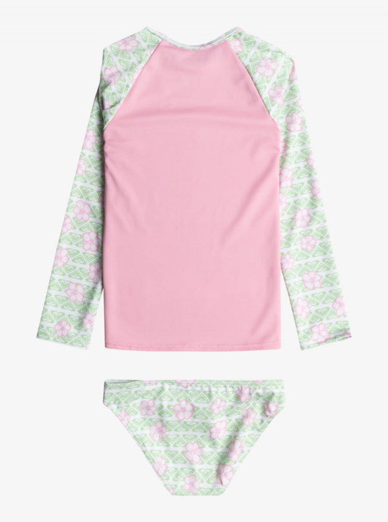 Dívčí Plavky Roxy Hibiline Long-Sleeve Rashguard Set | MLEG-45206