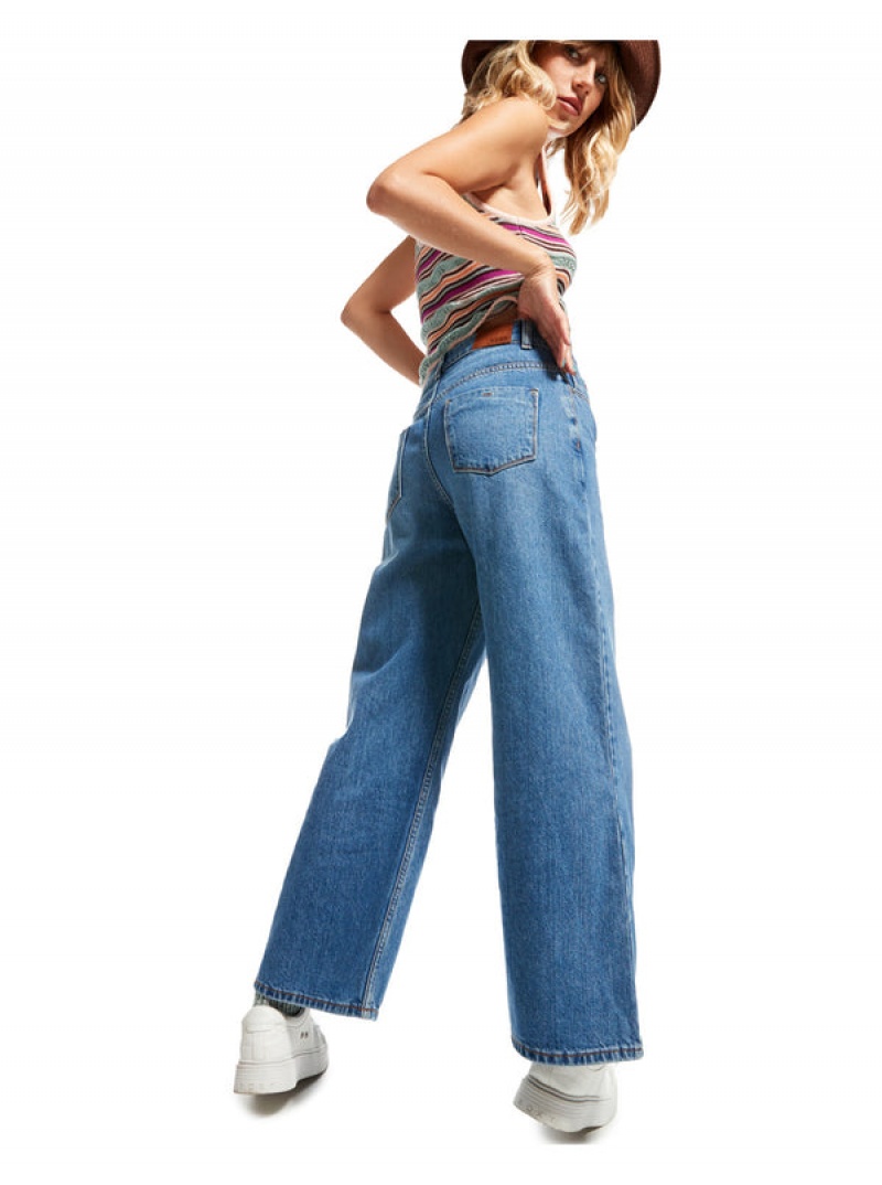 Kalhoty Roxy Surf On Cloud High Široké Leg Jeans | FGJW-95318