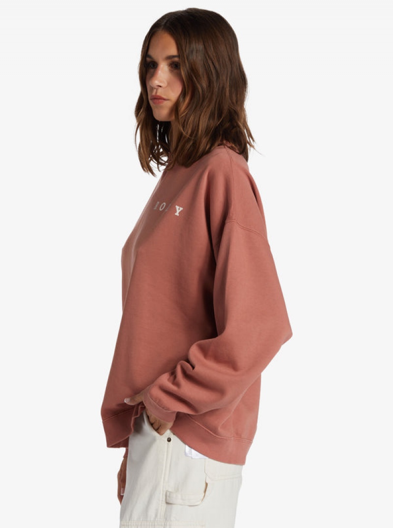 Mikina s Kapucí Roxy Lineup Oversized Crew Neck | NAIR-19570