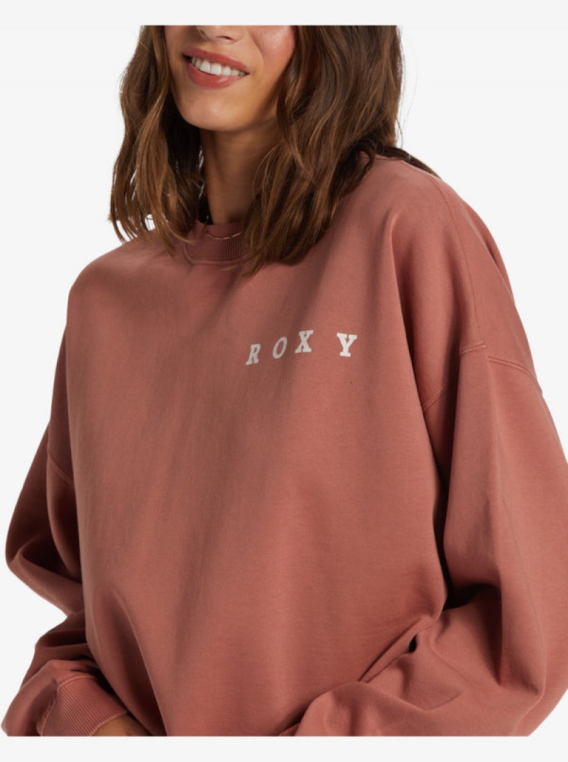 Mikina s Kapucí Roxy Lineup Oversized Crew Neck | NAIR-19570