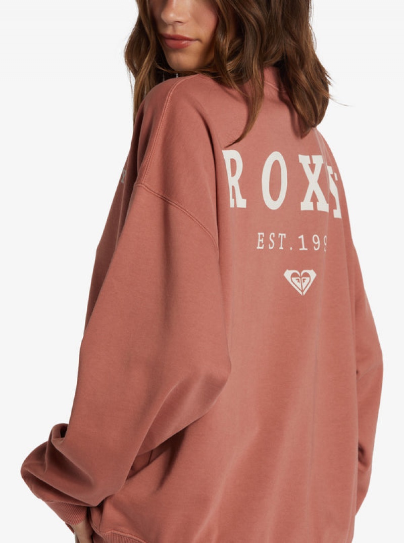 Mikina s Kapucí Roxy Lineup Oversized Crew Neck | NAIR-19570