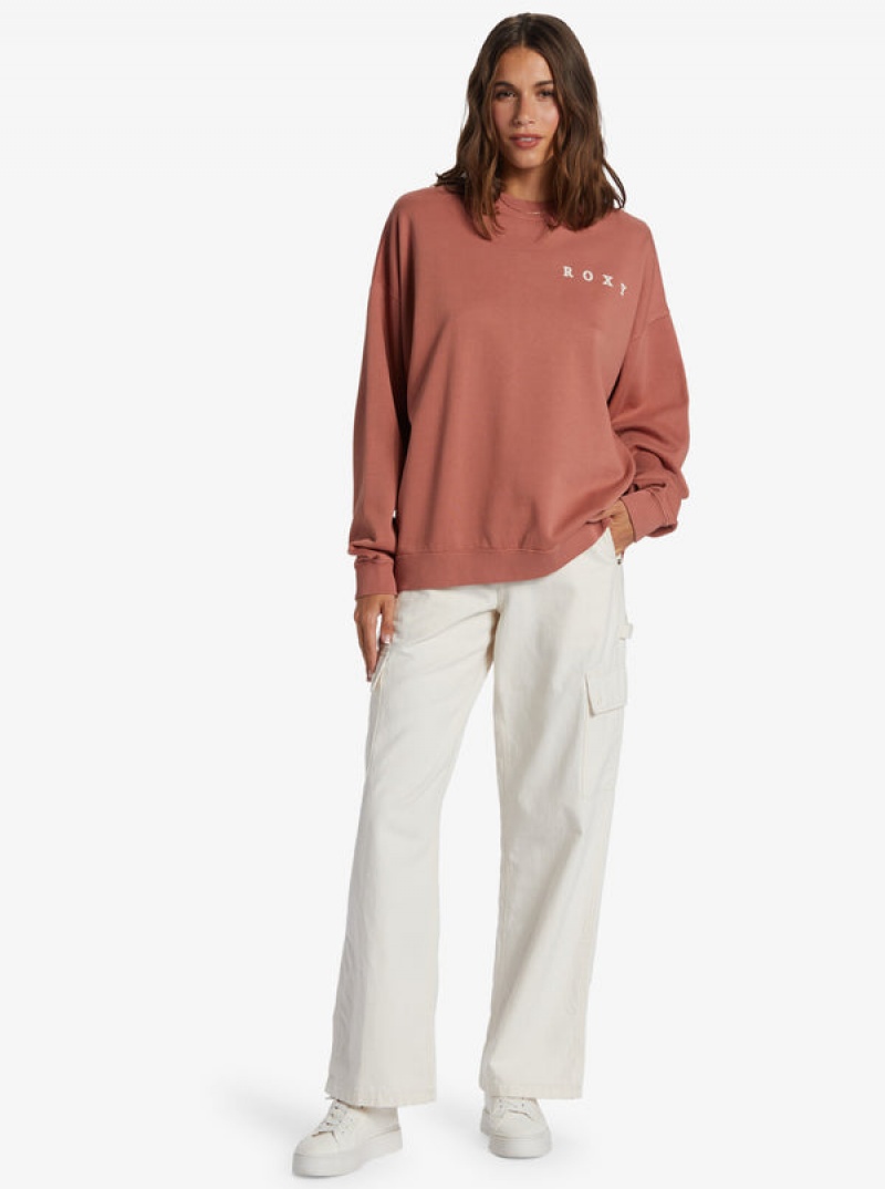Mikina s Kapucí Roxy Lineup Oversized Crew Neck | NAIR-19570