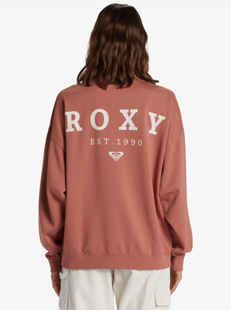 Mikina s Kapucí Roxy Lineup Oversized Crew Neck | NAIR-19570