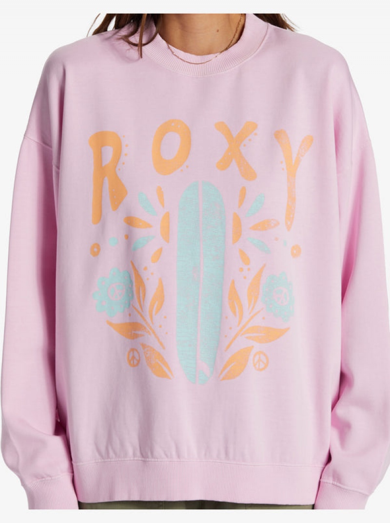 Mikina s Kapucí Roxy Lineup Oversized Crew Neck | HELI-52610