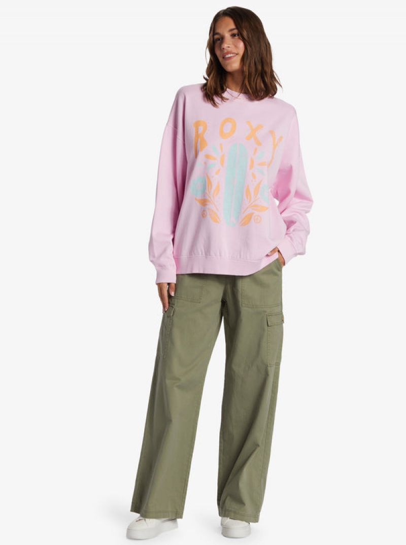 Mikina s Kapucí Roxy Lineup Oversized Crew Neck | HELI-52610