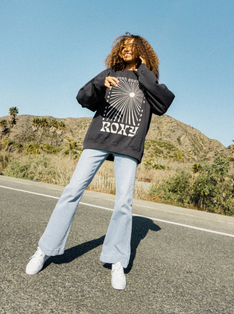 Mikina s Kapucí Roxy Lineup Oversized Crew Neck | RBXS-85349