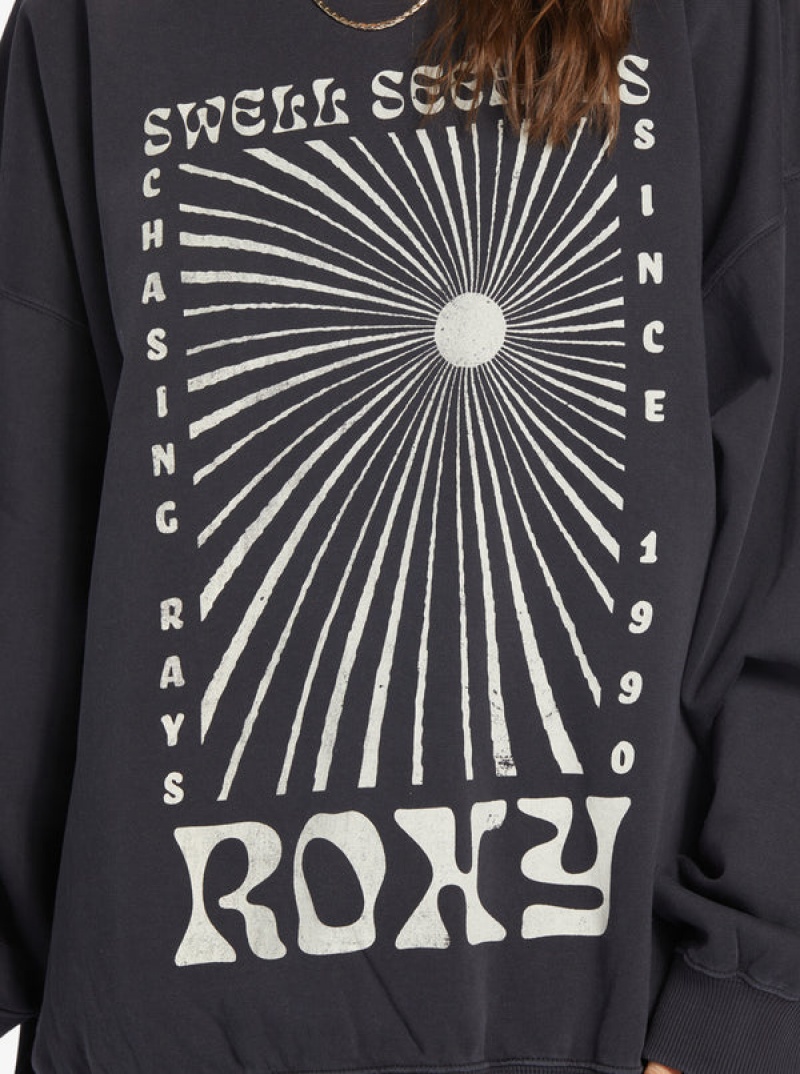 Mikina s Kapucí Roxy Lineup Oversized Crew Neck | RBXS-85349