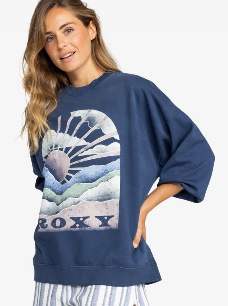 Mikina s Kapucí Roxy Lineup Oversized Crew Neck | RVIX-87645