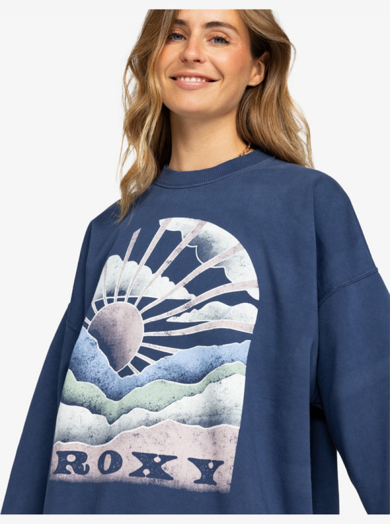Mikina s Kapucí Roxy Lineup Oversized Crew Neck | RVIX-87645