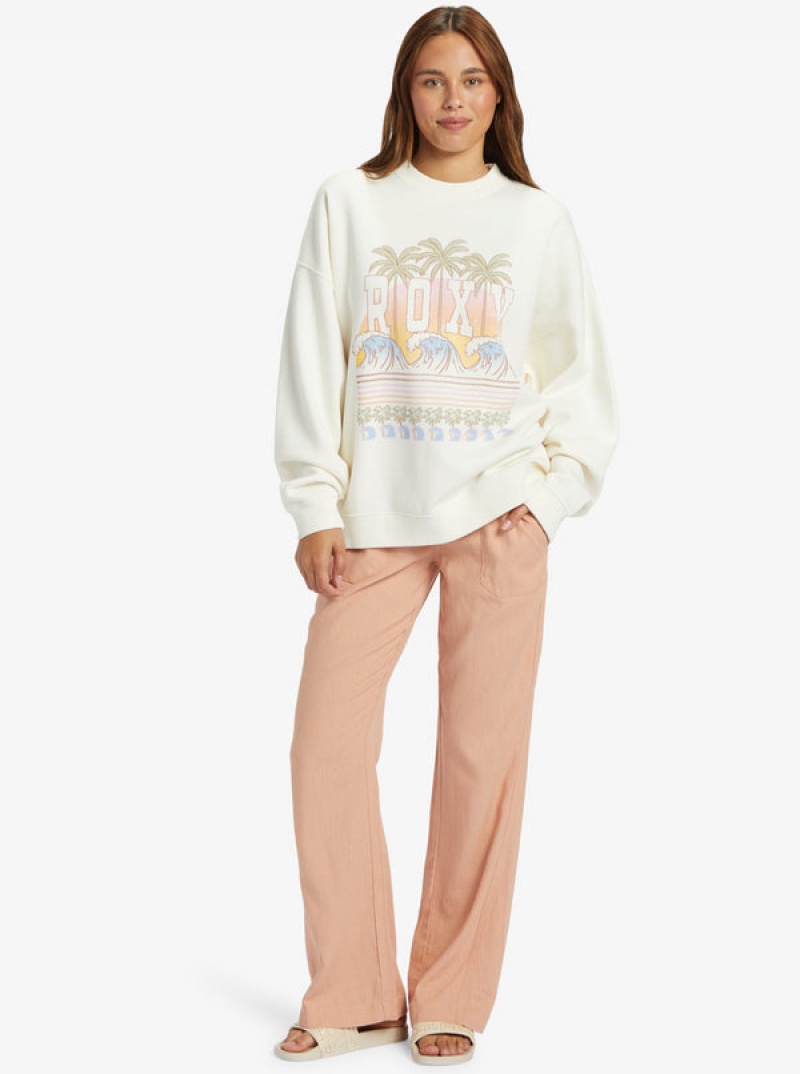 Mikina s Kapucí Roxy Lineup Oversized Crew Neck | WECS-46190