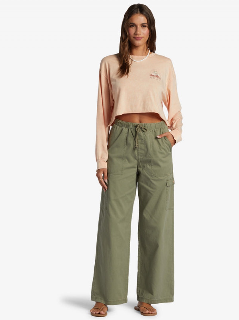 Mikina s Kapucí Roxy Palm Arcana Cropped Oversized Long Sleeve | TIOS-54712