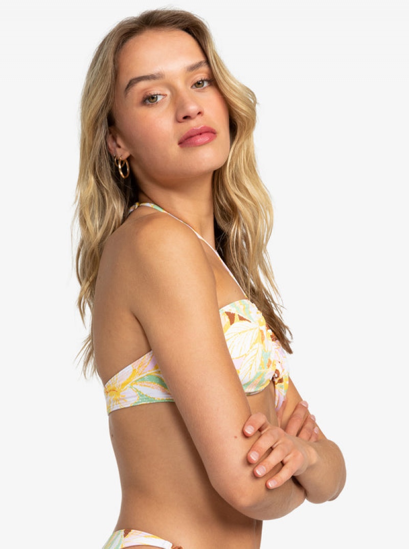 Topy Do Bikin Roxy Printed Beach Classics Módní Triangle | KXTW-32157