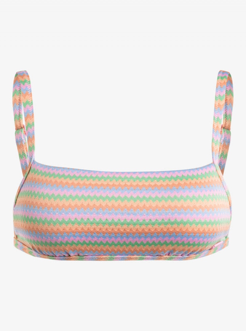 Topy Do Bikin Roxy Wavy Stripe Bralette | JZDN-27854