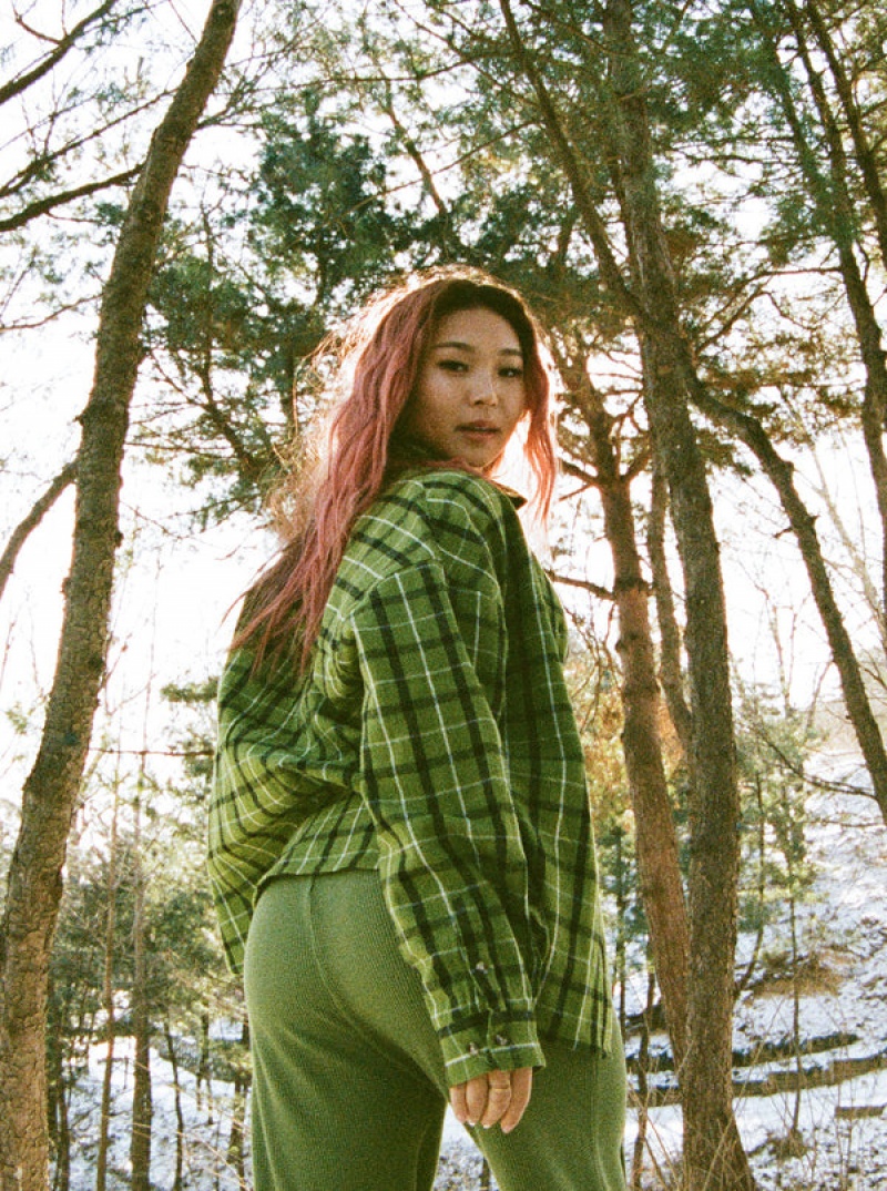 Topy Roxy Chloe Kim Oversized Flannel | FHKP-19374