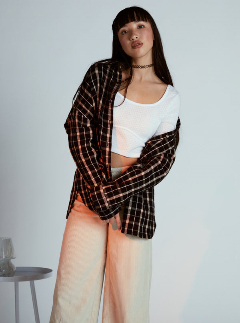 Topy Roxy Chloe Kim Oversized Flannel | YKFC-83945
