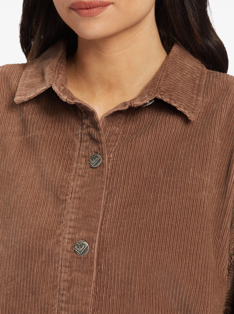 Topy Roxy Kick Back Washed Corduroy Long Sleeve | MYWQ-71083