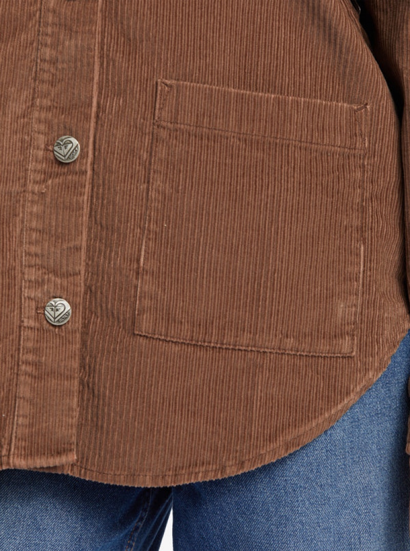 Topy Roxy Kick Back Washed Corduroy Long Sleeve | MYWQ-71083