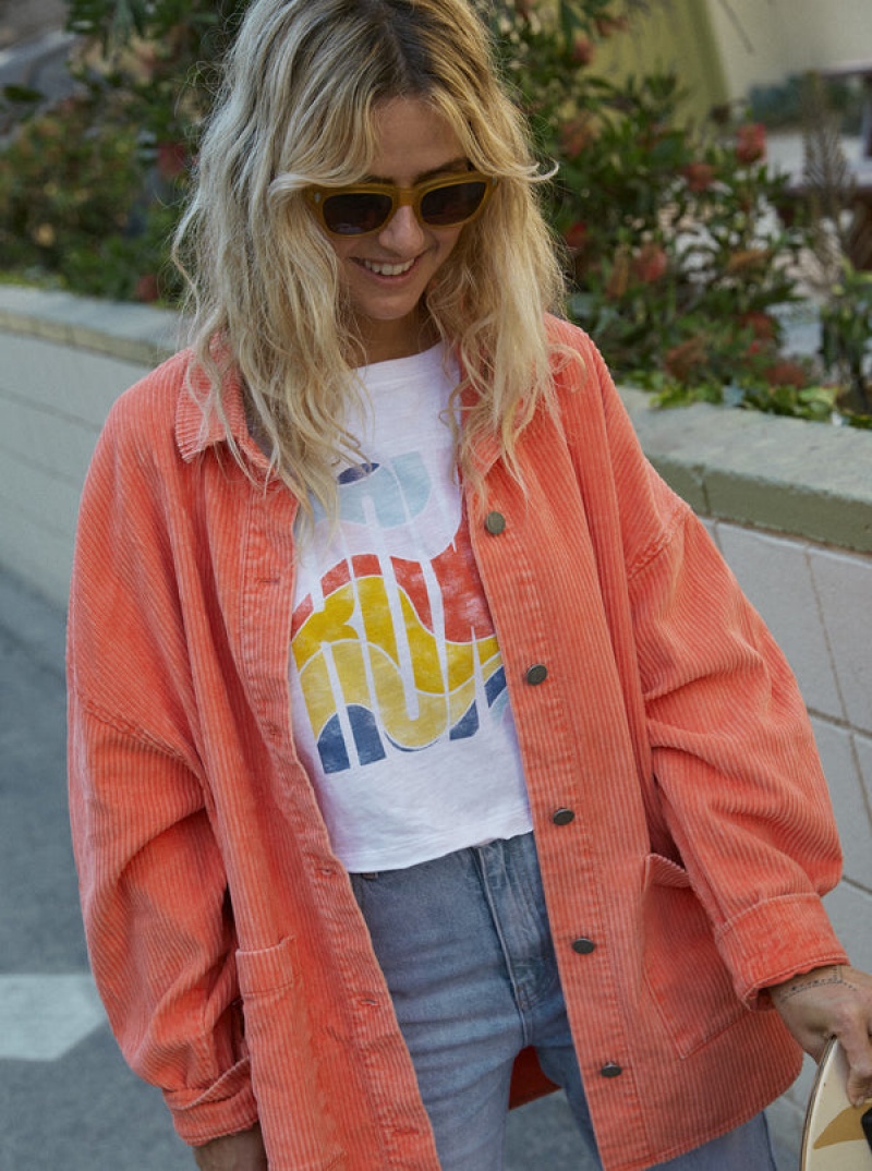Topy Roxy Kick Back Washed Corduroy Long Sleeve | TLMX-69702
