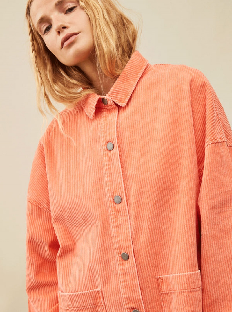 Topy Roxy Kick Back Washed Corduroy Long Sleeve | TLMX-69702