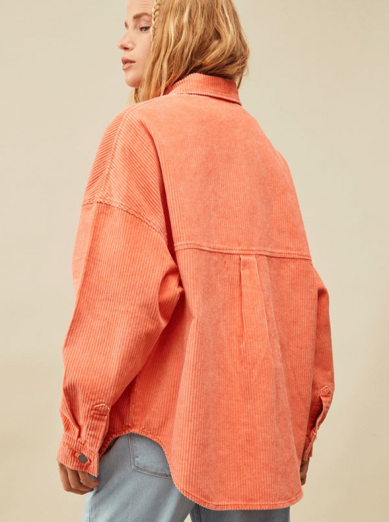 Topy Roxy Kick Back Washed Corduroy Long Sleeve | TLMX-69702
