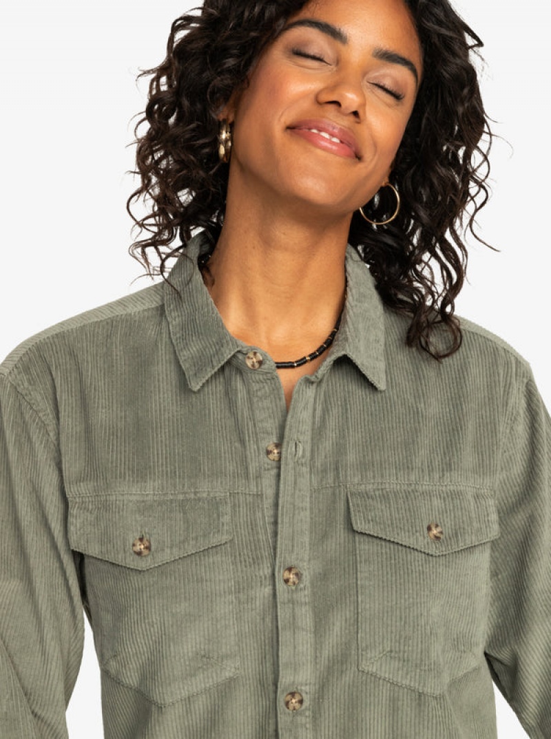 Topy Roxy Let It Go Corduroy Long Sleeve | TEXB-12079