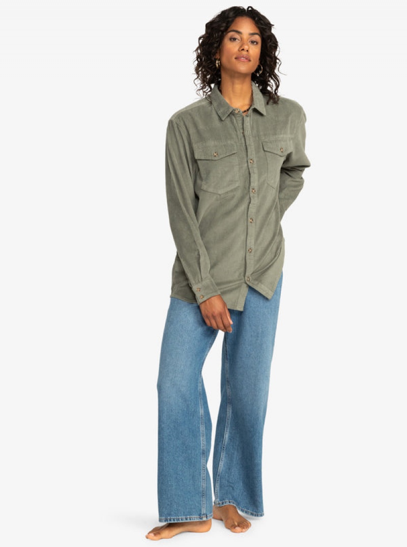 Topy Roxy Let It Go Corduroy Long Sleeve | TEXB-12079