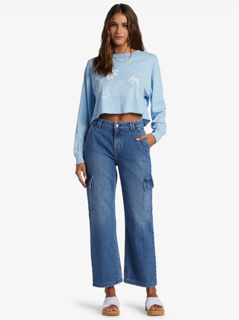 Tričko Roxy Simple Surf Oversized Long Sleeve | ZPSY-52146